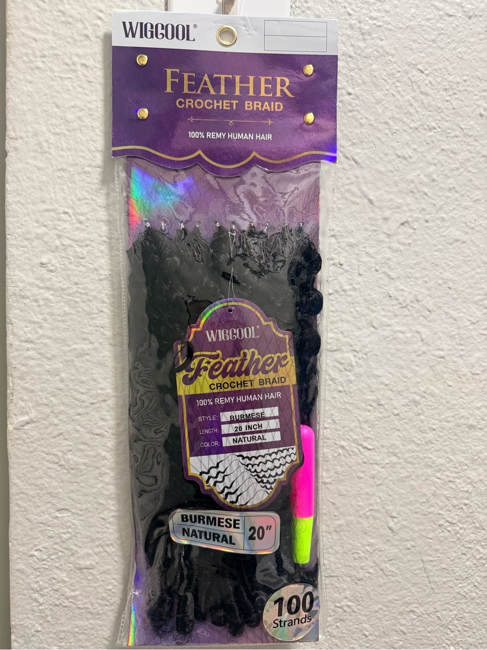 Feather Crochet Braid - Natural Black